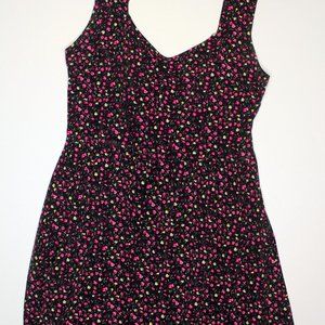 Womens Floral Wild Rose print Sleeveless Dress